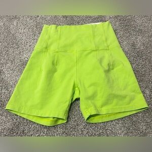 NWT Aerie Shortie Original Short Court Hi Rise Biker Shorts Neon Green XS